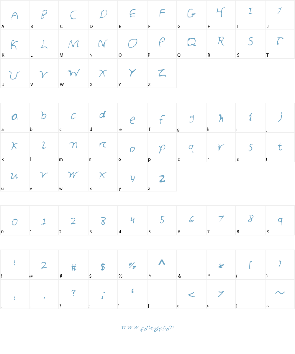 IndiaBlaze Font Character